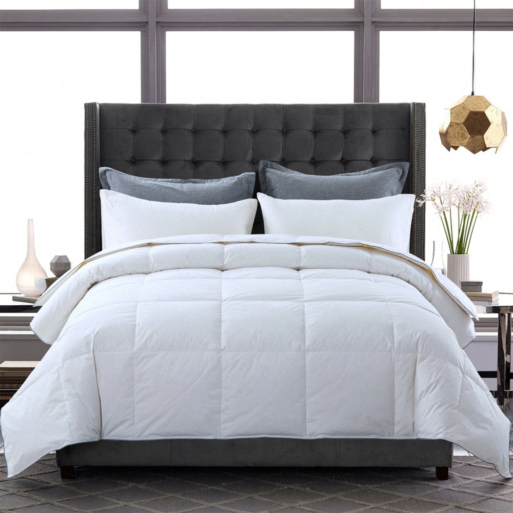 White Goose Down Comforter 75% Down&25% Feather, 650+ Fill Power - newlakedown