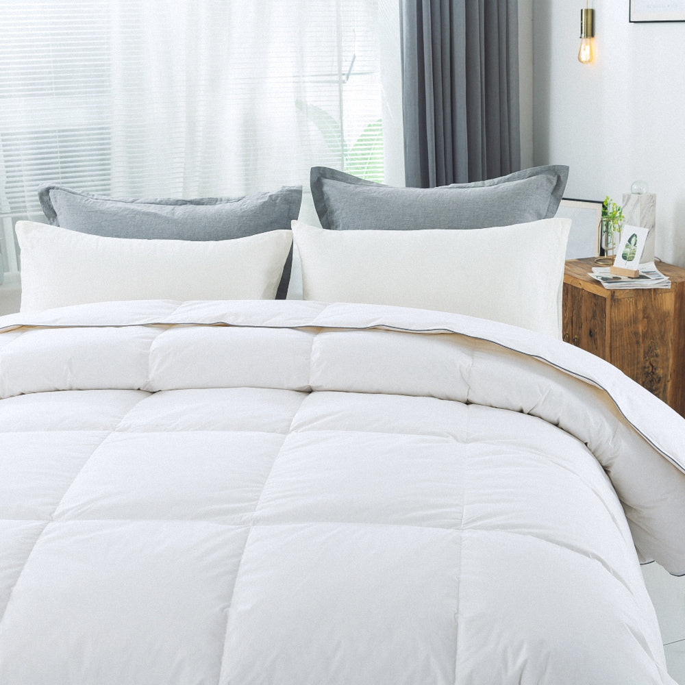 White Goose Down Comforter 75% Down&25% Feather, 650+ Fill Power - newlakedown