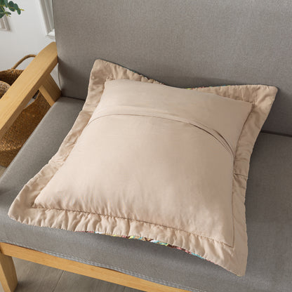 Striped Jacquard Style Cotton Throw Pillow Covers (2 Pieces, 18X18 Inch)