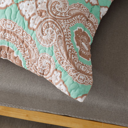 European Paisley Floral Style Cotton Throw Pillow Covers (2 Pieces, 18X18 Inch)