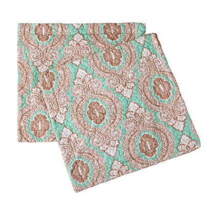 European Paisley Floral Style Cotton Throw Pillow Covers (2 Pieces, 18X18 Inch)