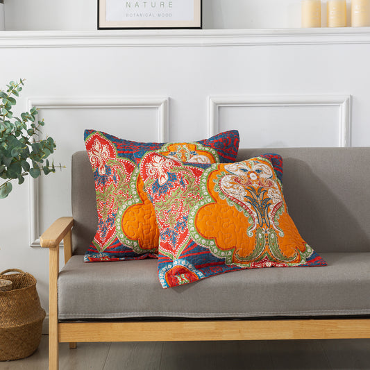 Striped Classical Style Cotton Throw Pillow Covers (2 Pieces, 18X18 Inch)