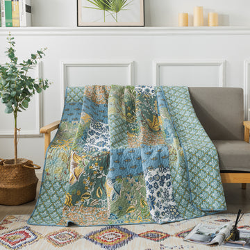 Pătură matlasată pentru canapea de pat, model Boho Chic