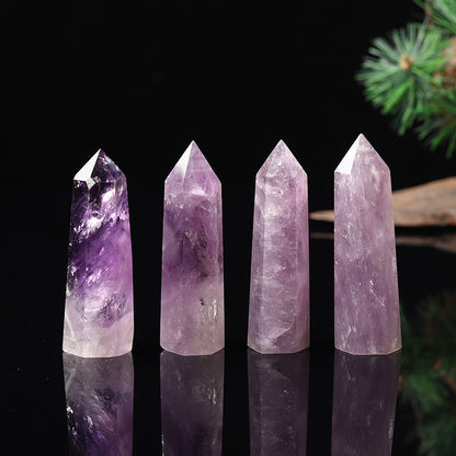 Natural Amethyst Minaret Reiki Healing Stone