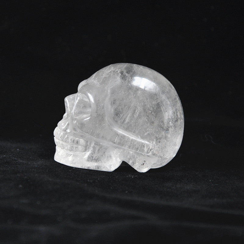 Hand Carved Natural Clear Crystal Skull for Home Decoration
