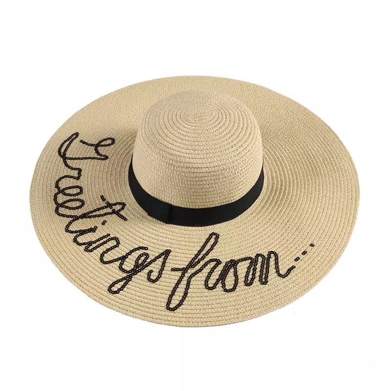 Women Floppy Wide Brim Summer Beach Straw Sun Hat