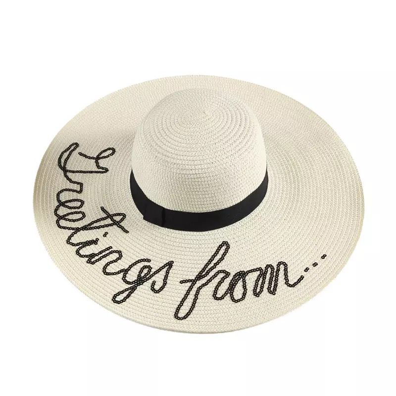 Women Floppy Wide Brim Summer Beach Straw Sun Hat