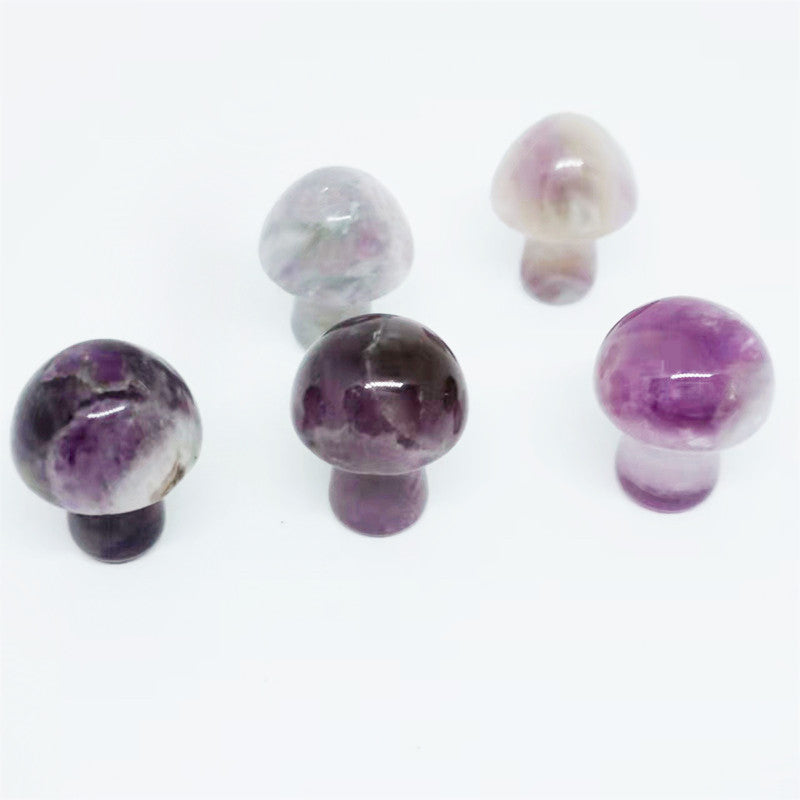 Natural Crystal Agate Mini Mushroom Craft Decoration