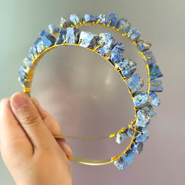 Tiara Cuarț Albastru Ornament pentru păr Cristal Tiara Sirenă Cristal Tiara Prințesă 