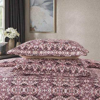 Microfiber Quilt Bedspread Sets-Ancient Bed-in-A-Bag Pattern Reversible Coverlet Set,Queen Size