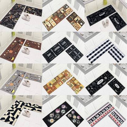 Cat Design Non-Skid Mat for Doorway Bathroom Runner Rug Set