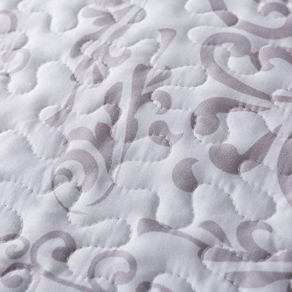 Microfiber Quilt Bedspread Sets-Painted Floral Vase Pattern Reversible Coverlet Set,Queen Size