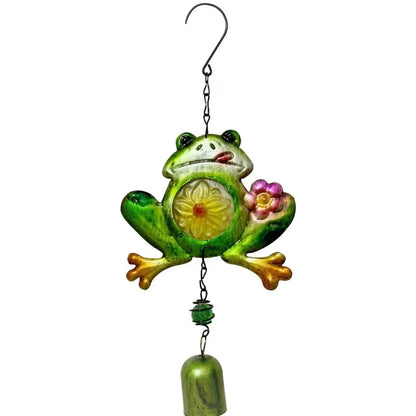 Frog Stained Glass Wind Chimes Suncatcher Garden Porch Decoration