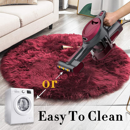 Faux Sheepskin Fur Area Rug Home Decor Living Room Floor Mat