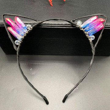 Cerc de păr de cristal Urechi de pisică de Halloween Accesorii pentru păr