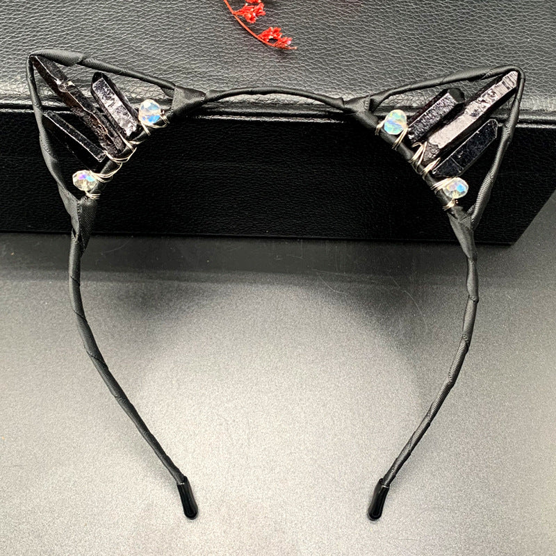 Crystal Hair Hoop Halloween Cat Ears Hair Accessories