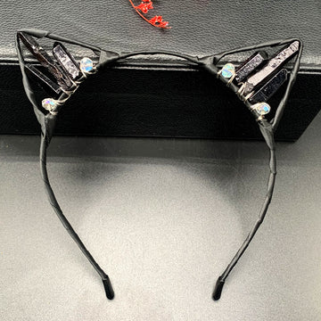 Cerc de păr de cristal Urechi de pisică de Halloween Accesorii pentru păr