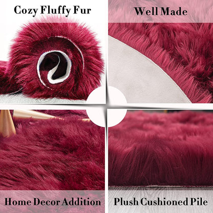 Faux Sheepskin Fur Area Rug Home Decor Living Room Floor Mat