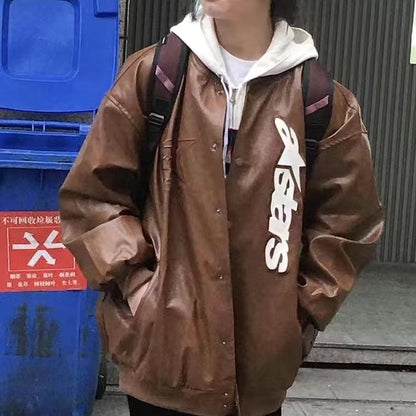 Vintage Leather Jacket & Coats Streetwear