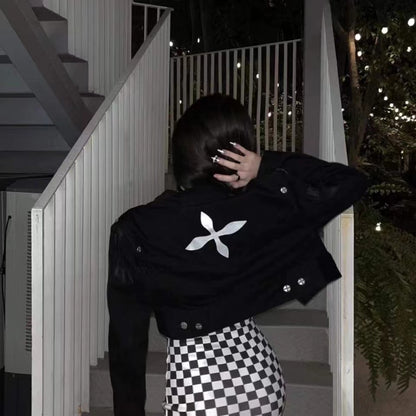 Women Vintage Varsity Jacket & Coats Streetwear
