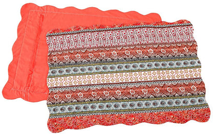 Cotton Quilted Throw Pillow Covers Bed Shams 2-Pieces