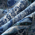 100% Cotton Bedspread Quilt Sets-Reversible Patchwork Coverlet Set in Blue Classic Bohemian Pattern - newlakedown