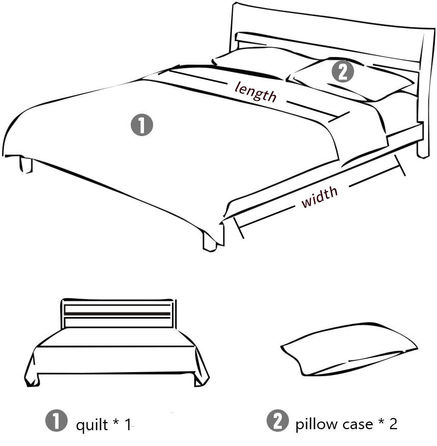 Cotton Quilt, Sham 3 Pieces Quilt Set Coverlet with 2 Pillowcases