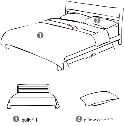 Cotton Bedspread Quilt Sets-Reversible Patchwork Coverlet Set,Boundless Universe Pattern,Queen/King Size