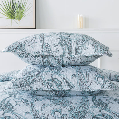 3 Piece Microfiber Bedspread Reversible-Retro Design Bedding Set All Season Quilts