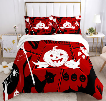 Set de lenjerie de pat cu pilota🎃Set de lenjerie de pat pentru Halloween (❤️ reducere de 20 USD)