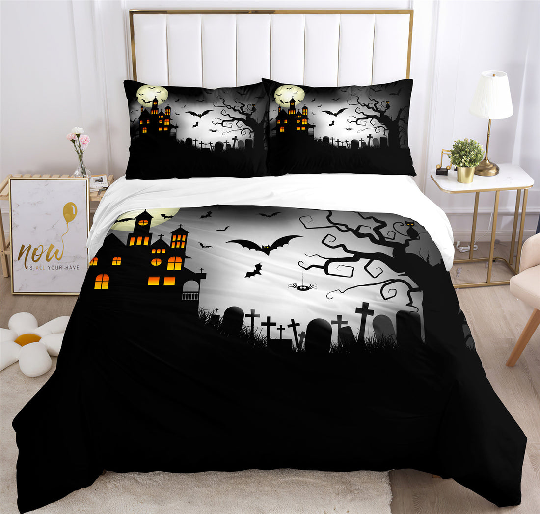 Set de lenjerie de pat cu pilota🎃Set de lenjerie de pat pentru Halloween (❤️ reducere de 20 USD)