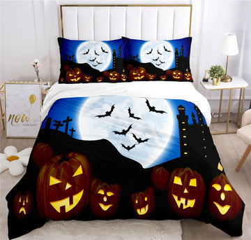 Set de lenjerie de pat cu pilota🎃Set de lenjerie de pat pentru Halloween (❤️ reducere de 20 USD)